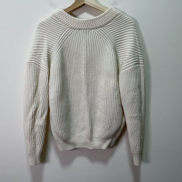 Maje Ribbed Knit V Neck Sweater sz S - Picture 9 of 15